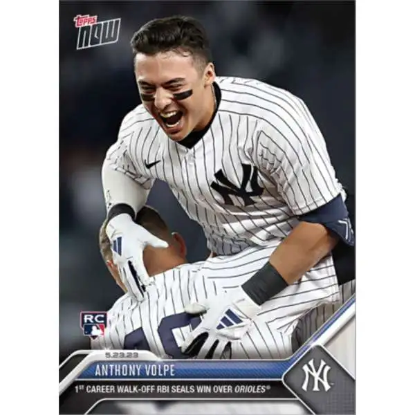 MLB New York Yankees 2023 NOW Baseball Anthony Volpe Exclusive #337 [Rookie, 1st Career Walk-Off RBI Seals Win Vs. Orioles]