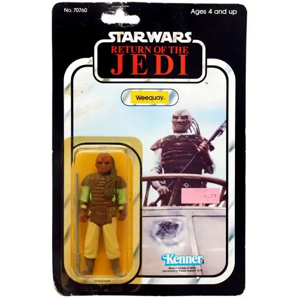 Star Wars Return of the Jedi Vintage 1983 Weequay Action Figure [77 Back] [Heavy Shelf Wear]
