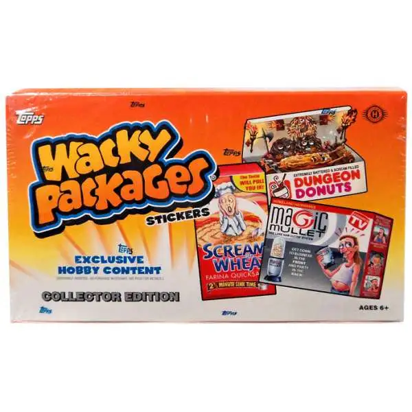 Wacky Packages Topps Series 10 Trading Card Sticker COLLECTOR Edition HOBBY Box [14 Packs]