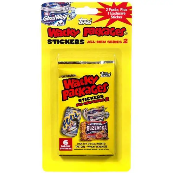 Wacky Packages Topps 2005 All-New Series 2 Trading Card Sticker BLISTER 2-Pack