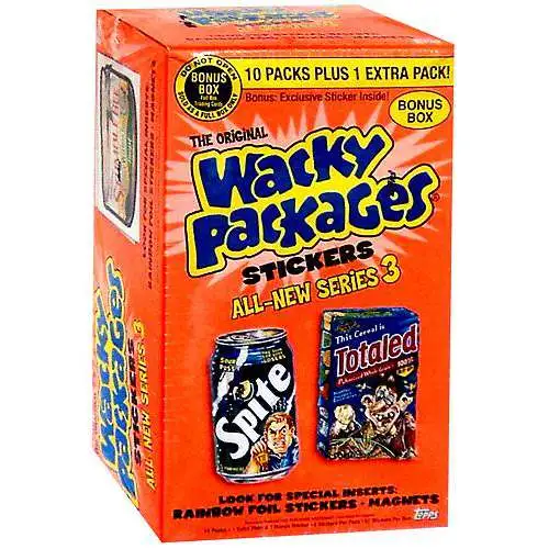 Wacky Packages Topps All-New Series 3 Trading Card Sticker BONUS Box [11 Packs]