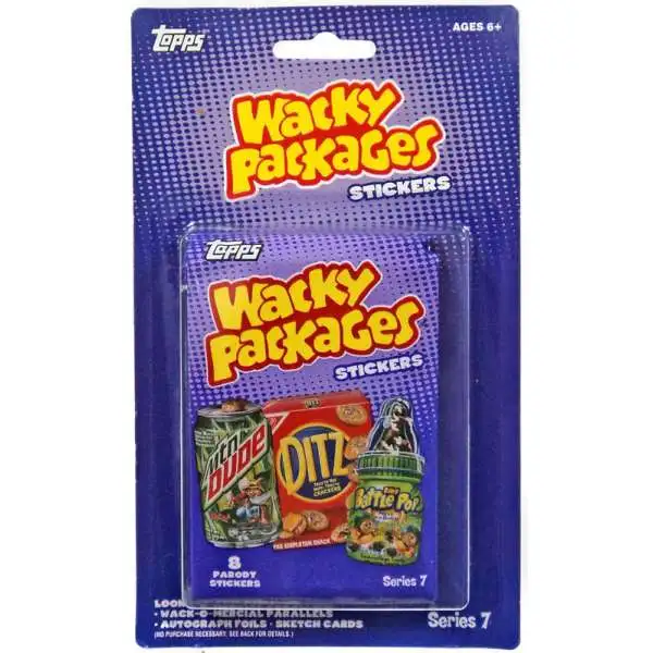 Wacky Packages Topps Series 7 Trading Card Sticker BLISTER 2-Pack [16 Cards in Total!]