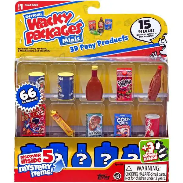 World's Smallest Wacky Packages Minis Series 1 Figure 15-Pack
