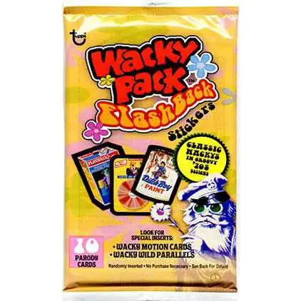 Wacky Packages Topps 2008 Flashback Series 1 Trading Card Sticker Pack [10 Cards]