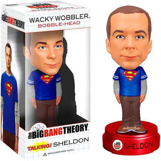 Funko The Big Bang Theory Wacky Wobbler Talking Sheldon Bobble Head [Superman Shirt]