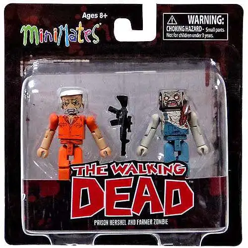 The Walking Dead Minimates Series 3 Prison Hershel & Farmer Zombie Minifigure 2-Pack
