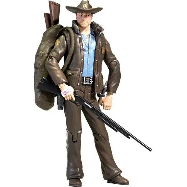 McFarlane Toys The Walking Dead Comic Officer Rick Grimes Action Figure [Loose]