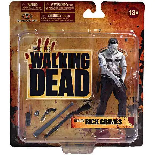 McFarlane Toys The Walking Dead AMC TV Series 1 Deputy Rick Grimes Exclusive Action Figure [Bloody Black & White, Damaged Package]