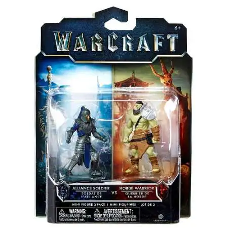 World of Warcraft Alliance Soldier vs. Horde Warrior 2.5-Inch Mini Figure 2-Pack