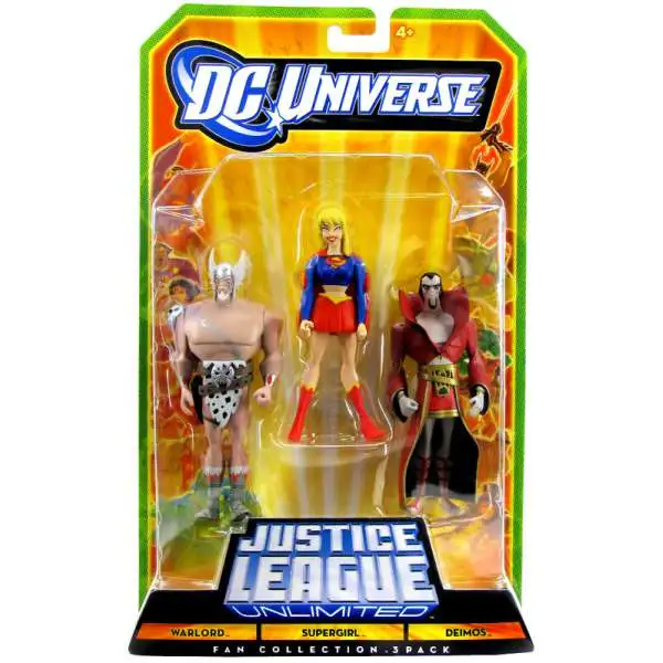 DC Universe Justice League Unlimited Warlord, Supergirl & Deimos Action Figures [Damaged Package]