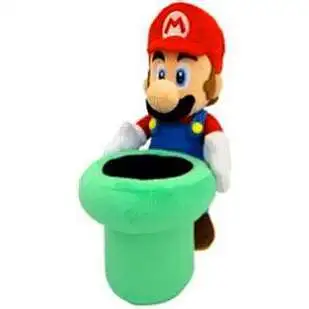 Super Mario Mario 9-Inch Plush [With Warp Pipe]