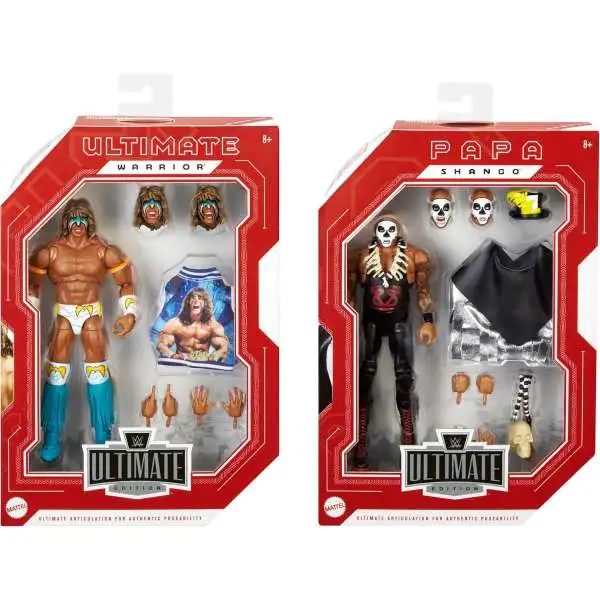 WWE Wrestling Ultimate Edition Ultimate Warrior vs Papa Shango Exclusive Action Figure 2-Pack (Pre-Order ships January)