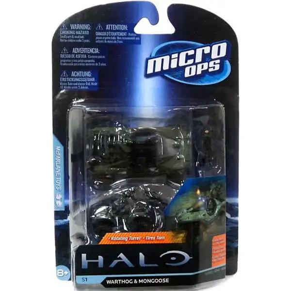 McFarlane Toys Halo Micro Ops Series 1 Warthog & Mongoose Small Mini Figure