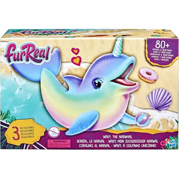 FurReal Wavy the Narwhal Interactive Pet [80+ Sounds & Reactions]