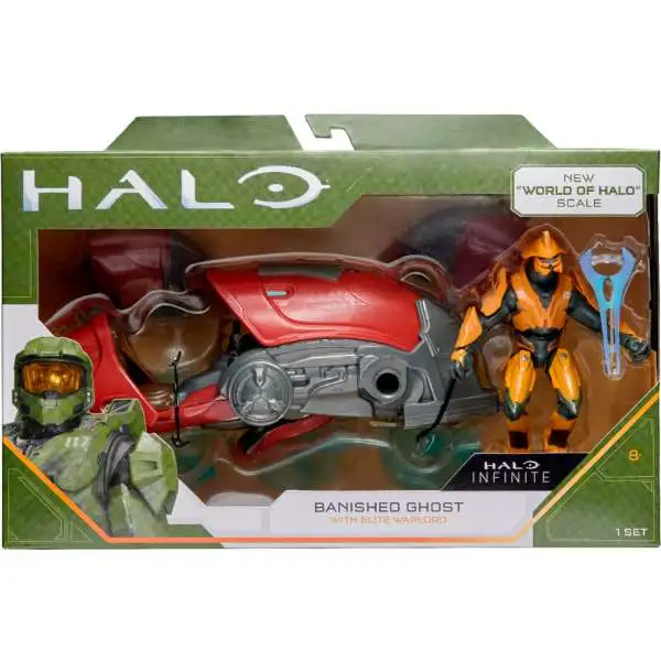 Halo Infinite Banished Ghost with Elite Warlord Action Figure Set