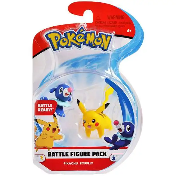 Pokemon Series 1 Battle Figure Pikachu & Popplio 2-Inch Mini Figure 2-Pack