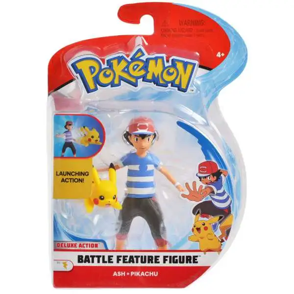 Pokemon Battle Feature Ash & Pikachu Action Figure