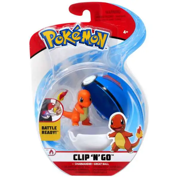Pokemon Clip 'N' Go Charmander & Great Ball Figure Set