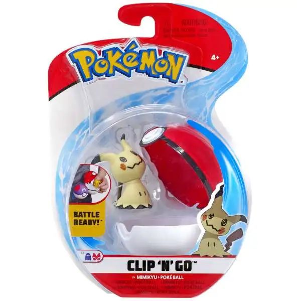 Pokemon Clip 'N' Go Mimikyu & Poke Ball Figure Set