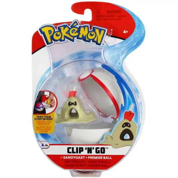 Pokemon Clip 'N' Go Sandygast & Premier Ball Figure Set