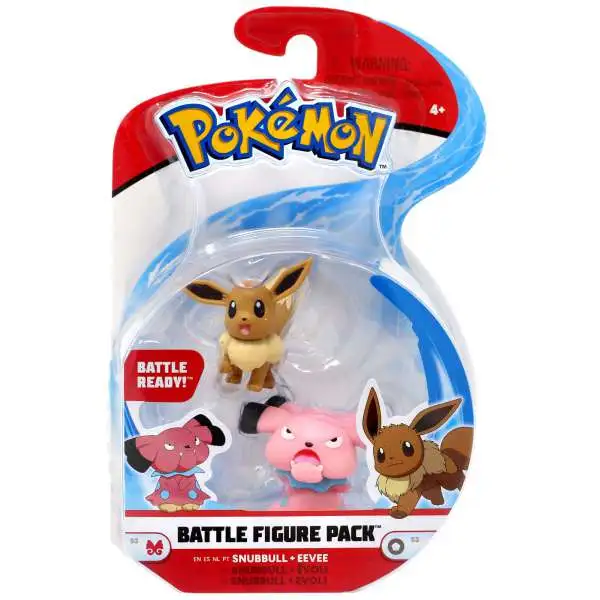 Pokemon Series 3 Battle Figure Snubbull & Eevee 2-Inch Mini Figure 2-Pack