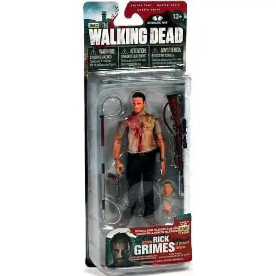 McFarlane Toys The Walking Dead AMC TV Series 4 Deputy Rick Grimes Exclusive Action Figure [Bloody, Damaged Package]