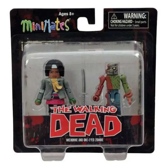 The Walking Dead Minimates Series 2 Michonne & One-Eyed Zombie Minifigure 2-Pack