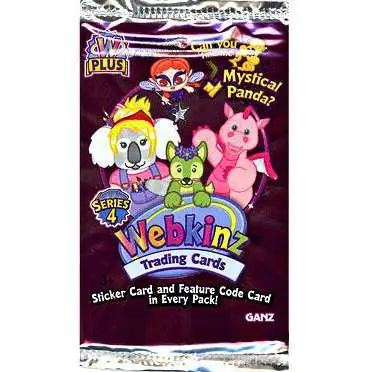 Webkinz Trading Cards Series 4 Booster Pack [5 Cards & 1 Feature Card]
