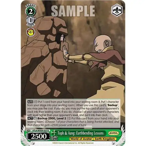 Weiss Schwarz Trading Card Game Avatar: The Last Airbender Rare Toph & Aang: Earthbending Lessons ATLA/WX04-027