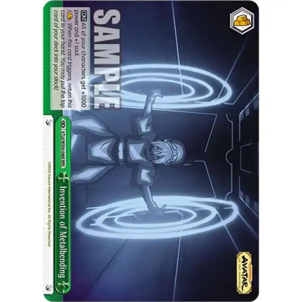 Weiss Schwarz Trading Card Game Avatar: The Last Airbender Triple Rare RRR Invention of Metalbending ATLA/WX04-046R