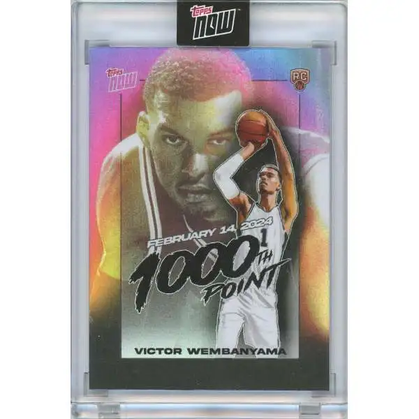 NBA San Antonio Spurs 2023 NOW Basketball Victor Wembanyama VW-1 [Rookie Card, 1,000th Point!]