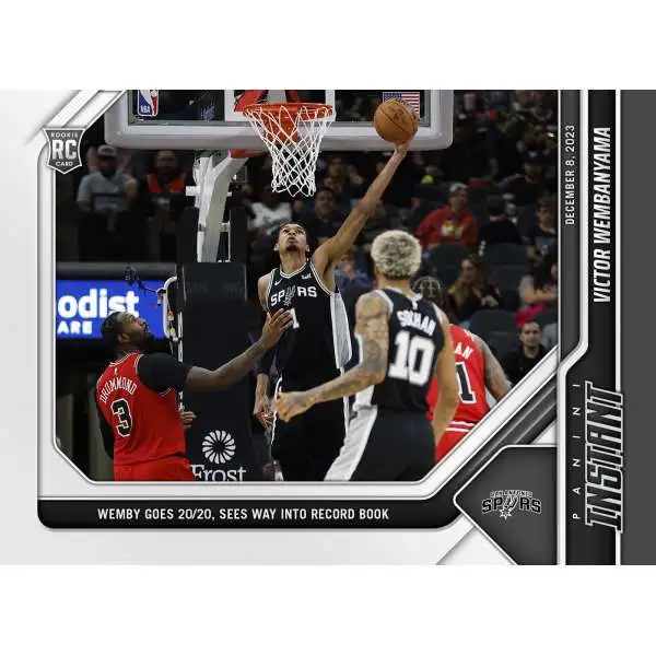 NBA San Antonio Spurs 2023-24 Instant Basketball Victor Wembanyama #143 [Rookie, Wemby Goes 20/20, Sees Way Into Record Book]