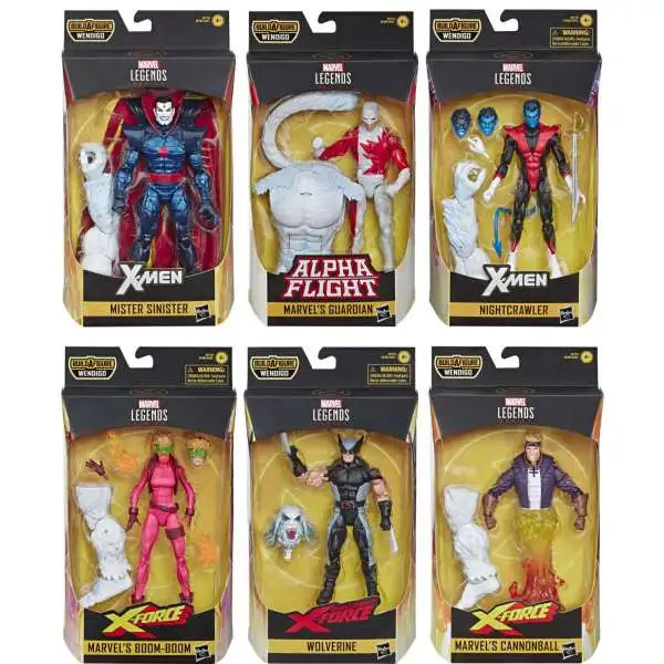 X-Force Marvel Legends Wendigo Series Set of 6 Action Figures