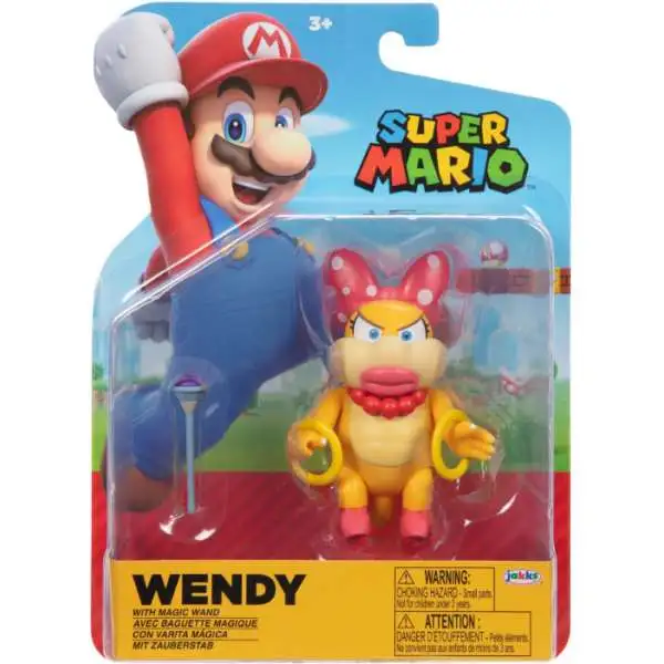 World of Nintendo Super Mario Wave 44 Wendy Koopa Action Figure [with Magic Wand]