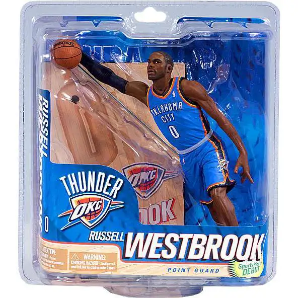 McFarlane Toys NBA Oklahoma City Thunder Sports Basketball Series 21 Russell Westbrook Action Figure [Blue Jersey, Damaged Package]