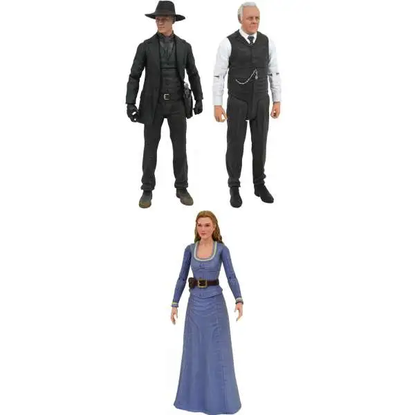 Westworld Select Series 1 Delores, The Man in Black & Dr. Robert Ford Set of 3 Action Figures