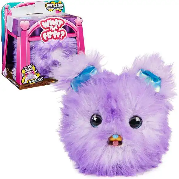 What the Fluff Purple 8-Inch Interactive Plush Pet