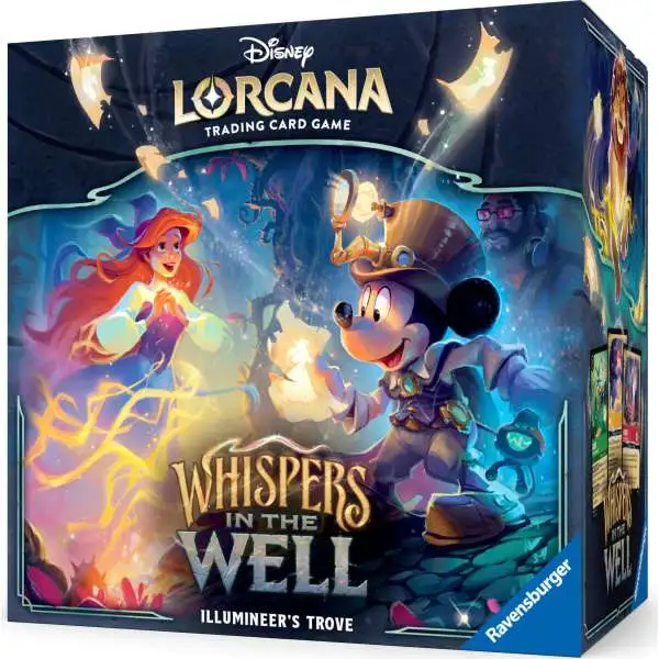 Disney Lorcana Trading Card Game Whispers in the Well Illumineer's Trove [8 Booster Packs, 2 Deck Boxes, Storage Box, 15 Game Tokens & More] (Pre-Order ships June)