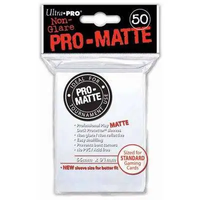 Ultra Pro Card Supplies Non-Glare Pro-Matte White Standard Card Sleeves [50 Count]