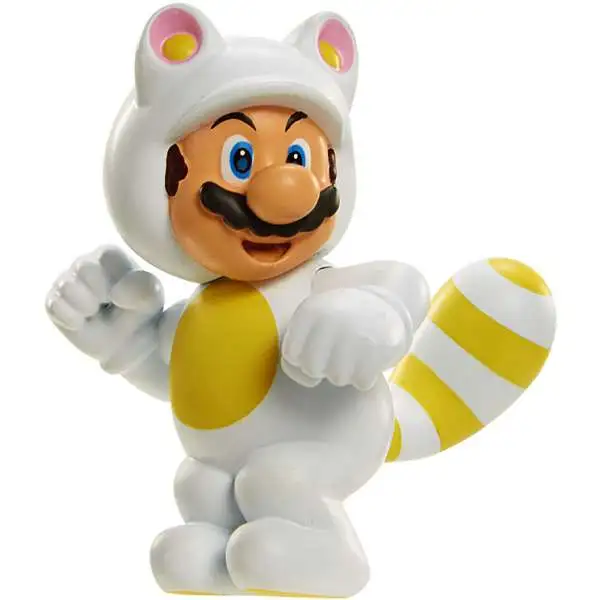 World of Nintendo Super Mario White Tanooki Mario 2.5-Inch Mini Figure