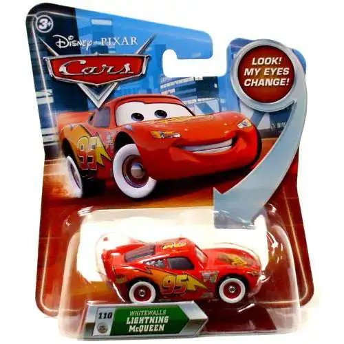 Disney / Pixar Cars Lenticular Eyes Series 2 Whitewalls Lightning McQueen Diecast Car