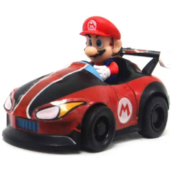 Super Mario Mario Kart Gacha Mario in Car 1.5-Inch Pull Back Racer