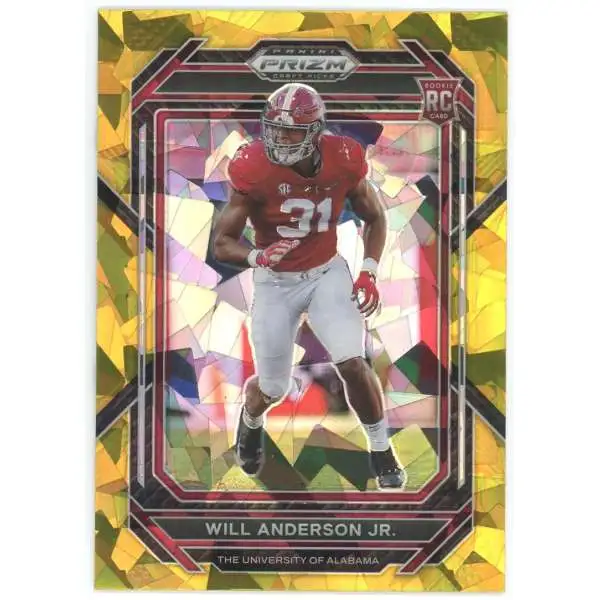 NFL 2023 Panini Prizm Draft Picks Gold Ice Prizm Will Anderson Jr. #162 [Rookie]