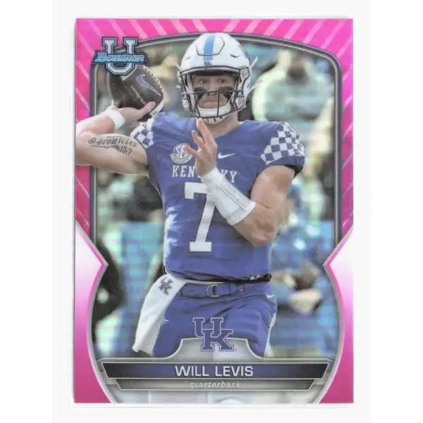 NFL Topps 2022 Bowman University Chrome Pink Refractor Will Levis #5 [Pre-Rookie]