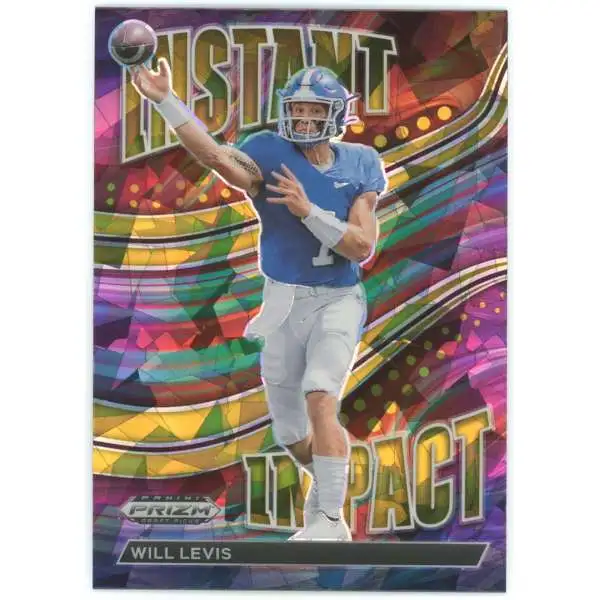 NFL Tennessee Titans 2023 Panini Prizm Draft Picks Gold Cracked Ice Will Levis II-3 [Rookie, Instant Impact]