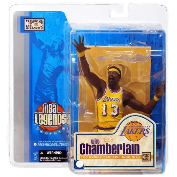 McFarlane Toys NBA Los Angeles Lakers Sports Basketball Legends Series 1 Wilt Chamberlain Action Figure [Yellow Jersey Variant]