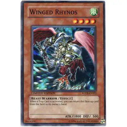 YuGiOh GX Trading Card Game Force of the Breaker Special Edition Super Rare Winged Rhynos FOTB-ENSE2
