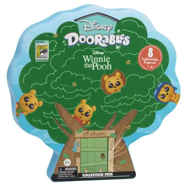 Disney Doorables Collection Peek Winnie the Pooh Exclusive Mystery Figure 8-Pack [Flocked SDCC]