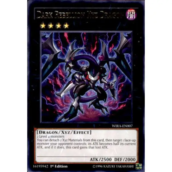 YuGiOh Wing Raiders Rare Dark Rebellion Xyz Dragon WIRA-EN007