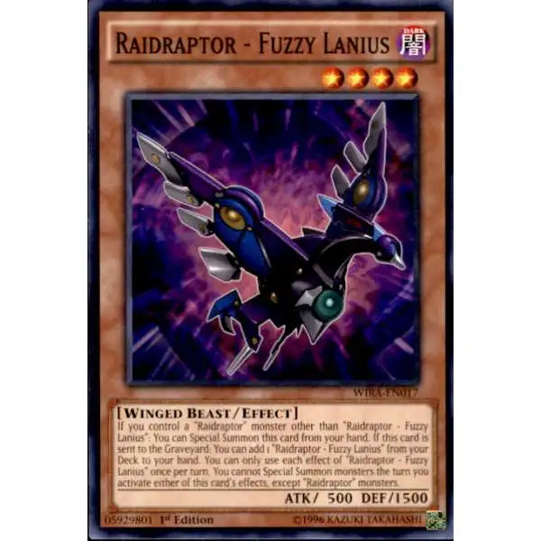 YuGiOh Wing Raiders Common Raidraptor - Fuzzy Lanius WIRA-EN017